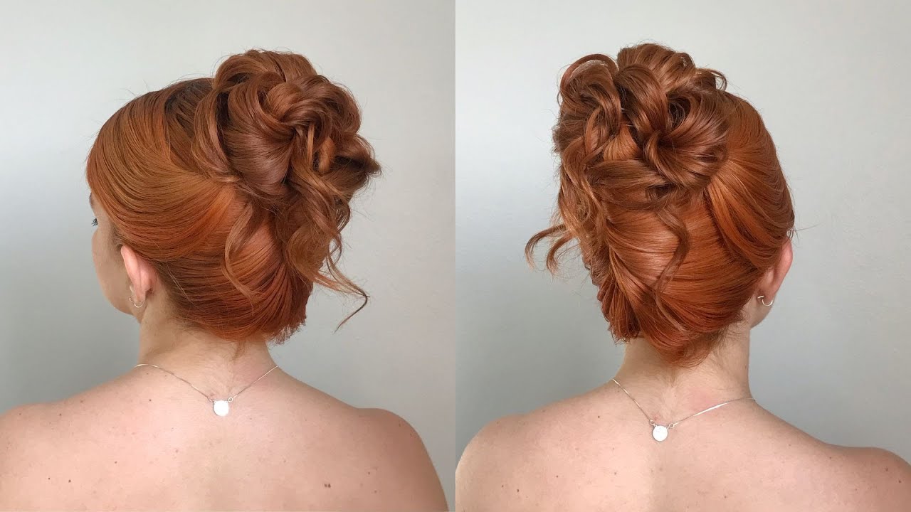 Penteado coque alto despojado
