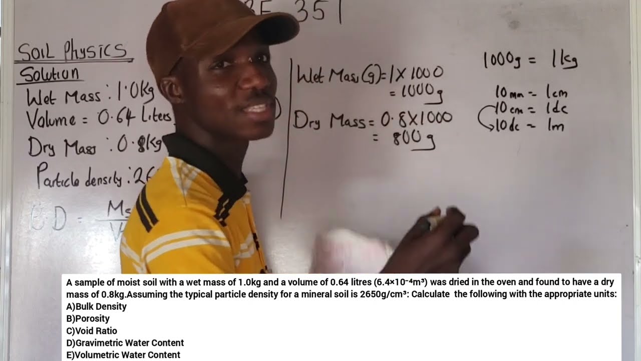 How to Calculate Bulk density, Moisture Content, Porosity, Degree of Saturation |Soil Physics