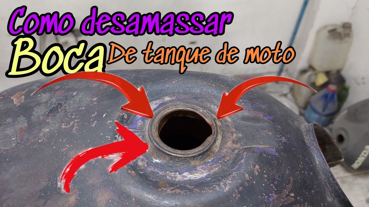 como desamassar boca de tanque de moto