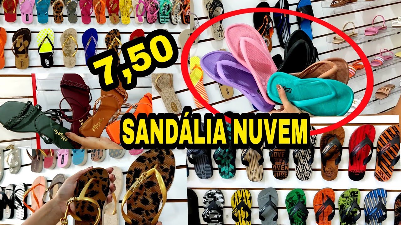 FABRICANTE DE CALÇADOS APENAS R$7,50 + NOVIDADES DE SANDÁLIA NUVEM!