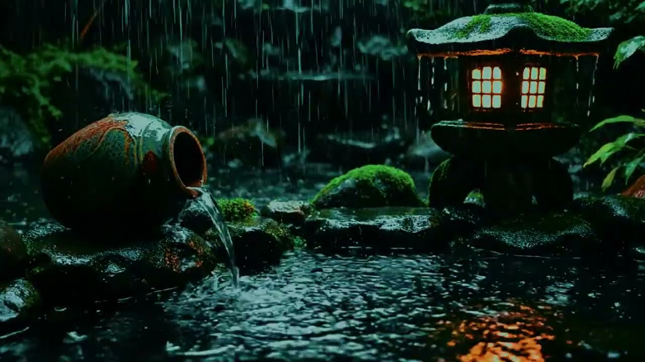 Instant Sleep in 5 Minutes 🌧️ Rain Sounds in Zen Garden | Deep Sleep & Relaxation