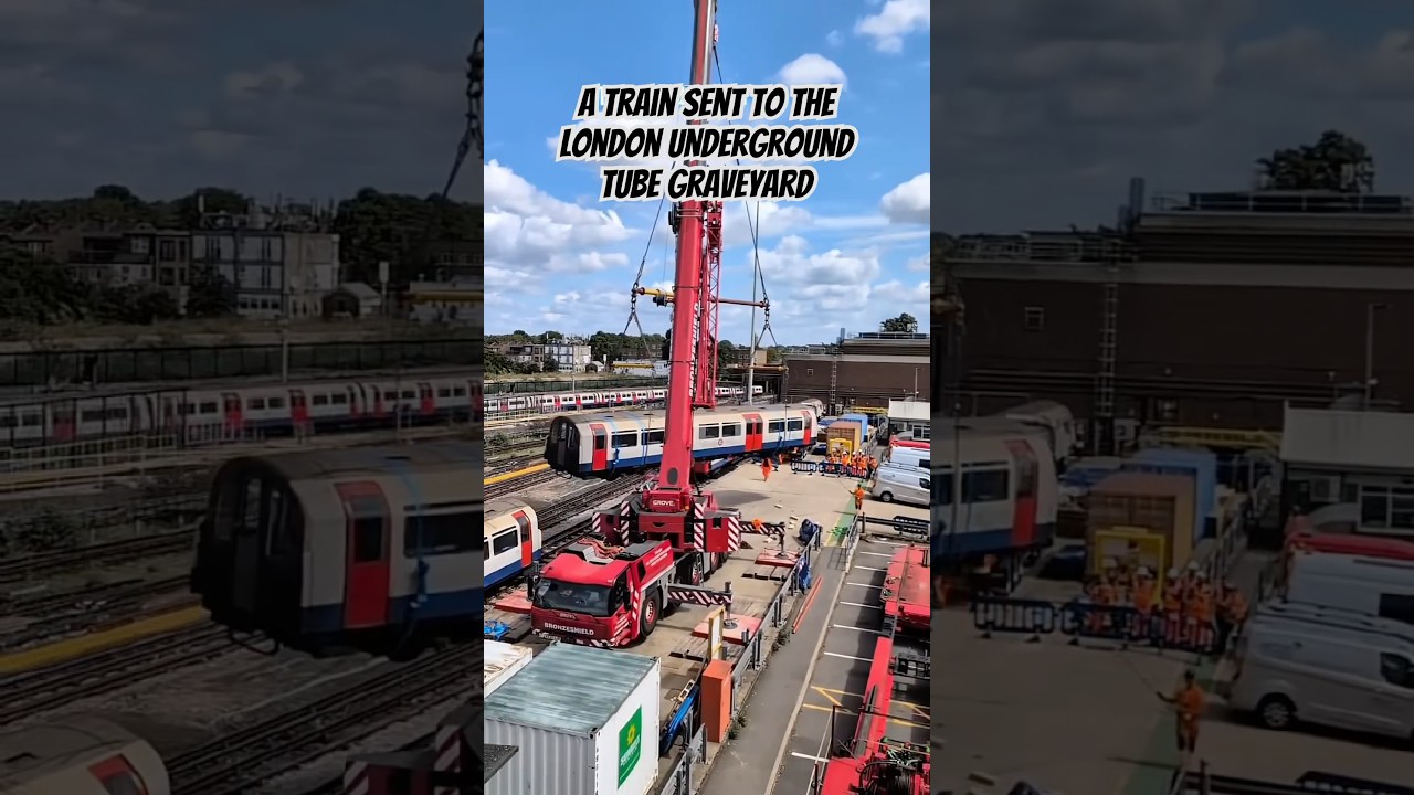 THE TRAIN GRAVEYARD! A London Underground Tube Train sent to the train graveyard! #train #graveyard