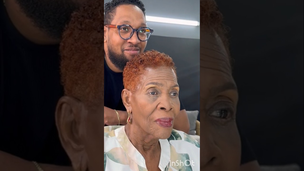 Giving older women a chance to be young again. Beautiful hair transformation #blackwoman #hairstyle