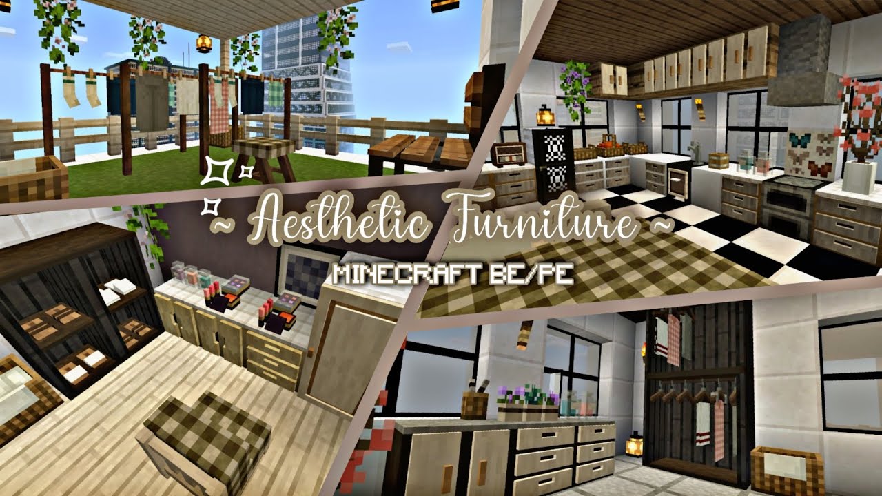 Hananacraft Add-ons 🍎🧺 { Minecraft } to make your house Aesthetic and Cozy ⋆౨ৎ˚⟡˖ ࣪