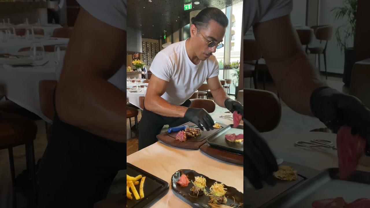 THE MOST EXPENSIVE STEAK WRAPPED IN GOLD 