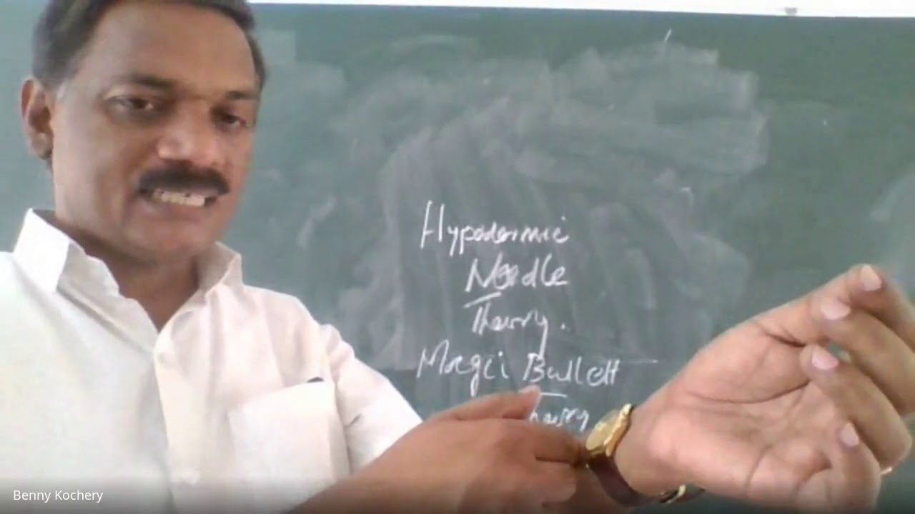 Hypodermic Needle Theory, Magic Bullet Theory.Communication Theories. Benny Kochery. Journalism.