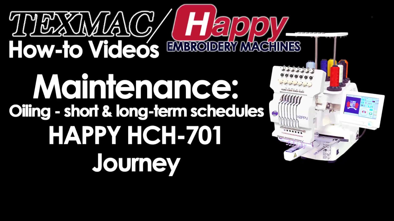 Oiling your HAPPY HCH-701 7-needle Journey Machine