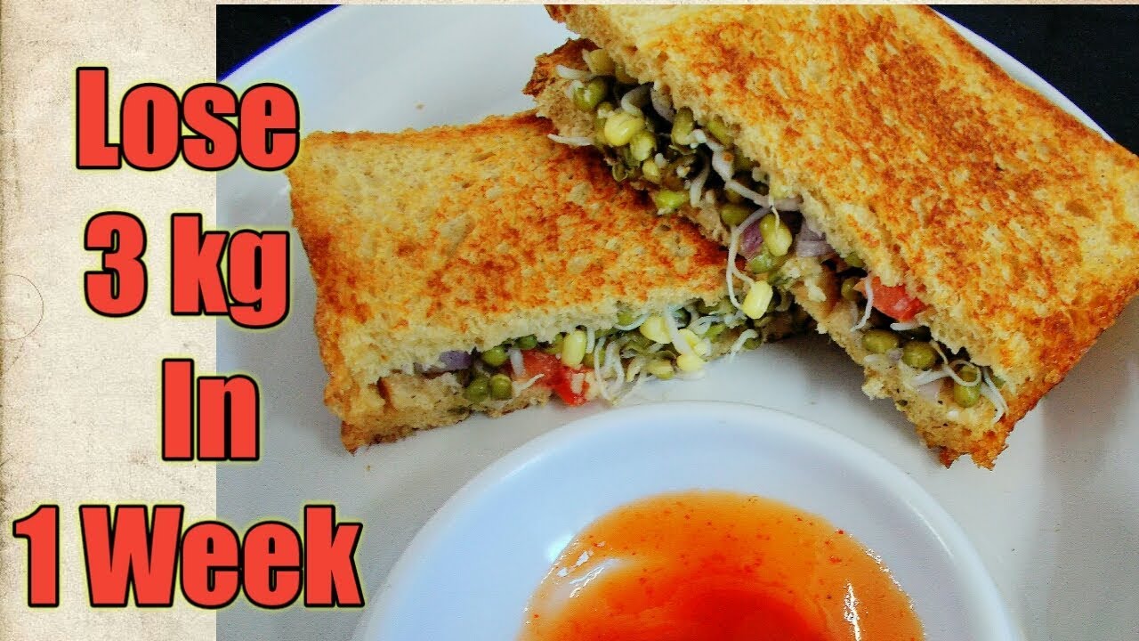 SPROUTS SANDWICH|| LOSE 3 KG IN 1 WEEK|| WEIGHTLOSS RECIPE