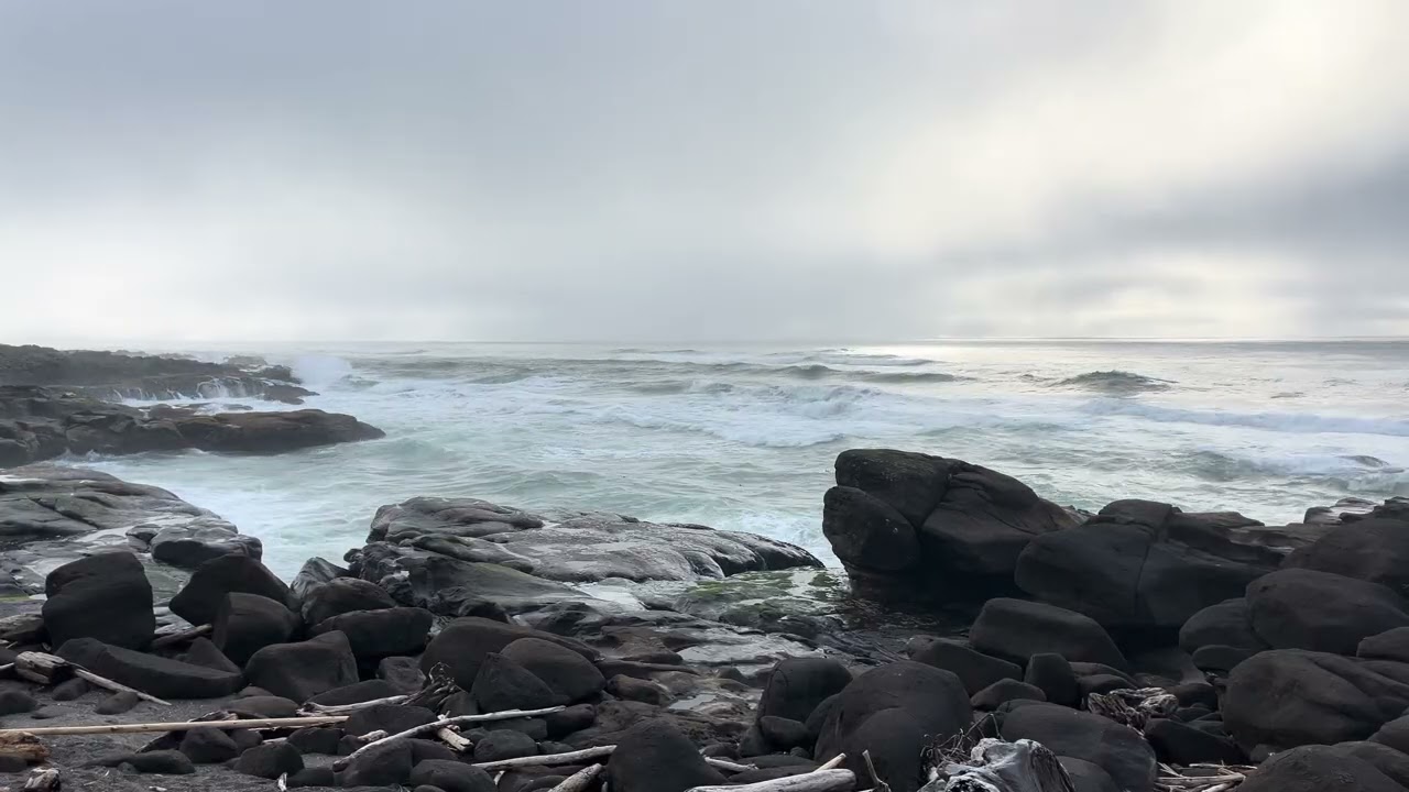 Yachats winter waves