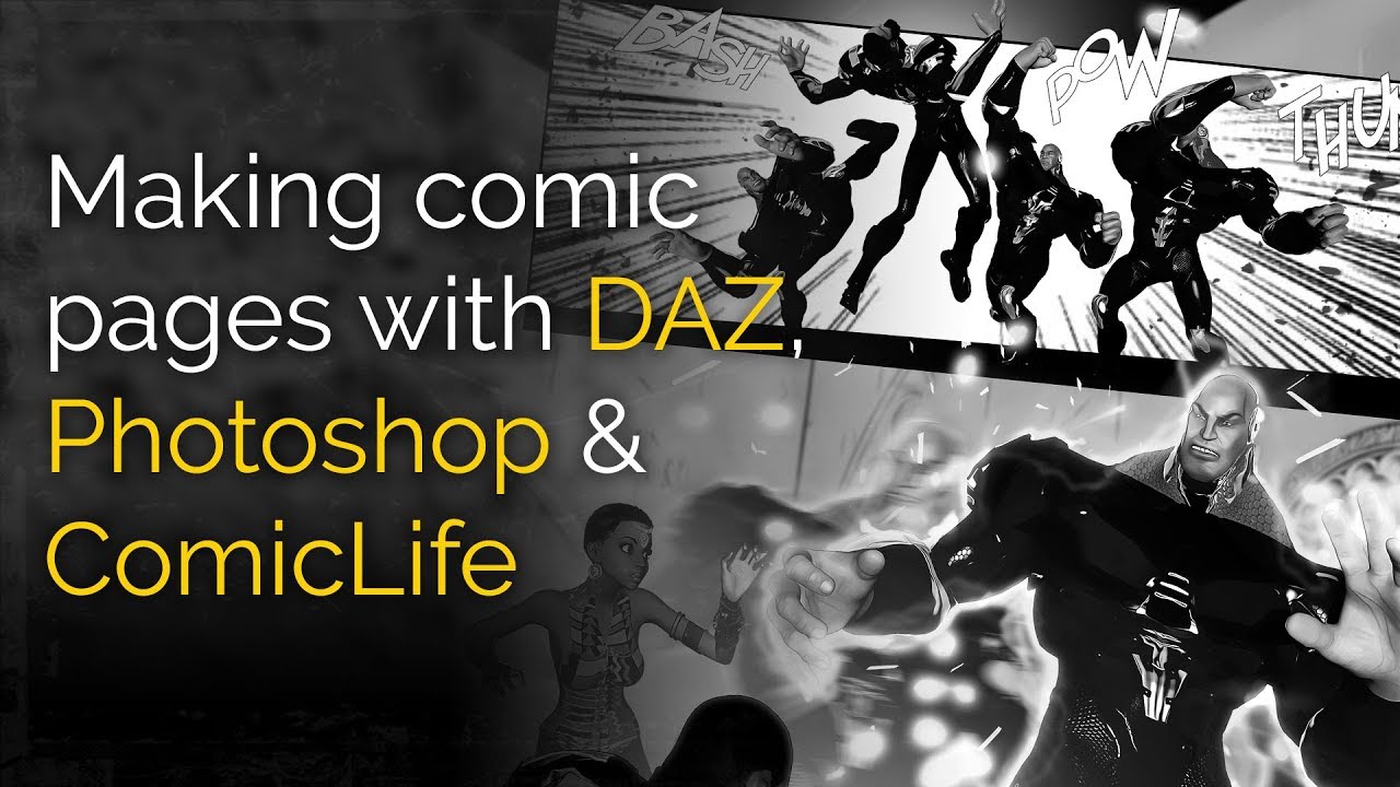 Making comic pages with DAZ Studio, Photoshop & ComicLife