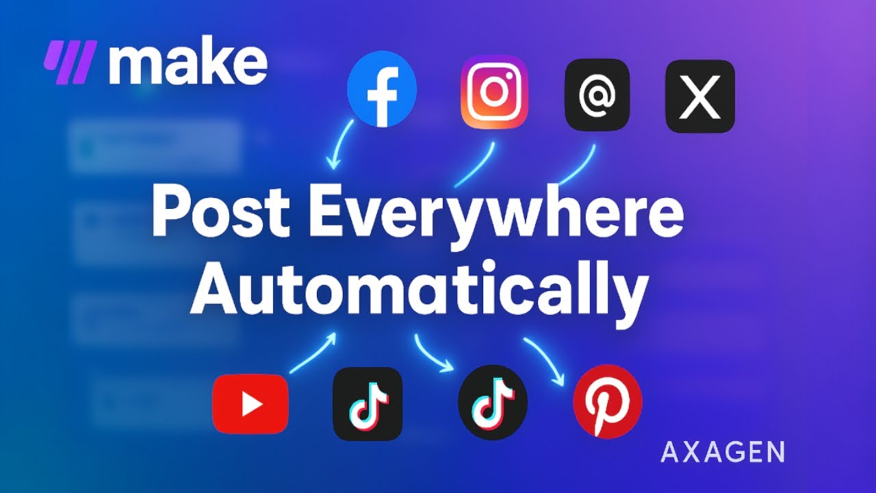 Публикуй автоматически в Tiktok, YT, IG и других социальных сетях (БЕСПЛАТНО) Make.com