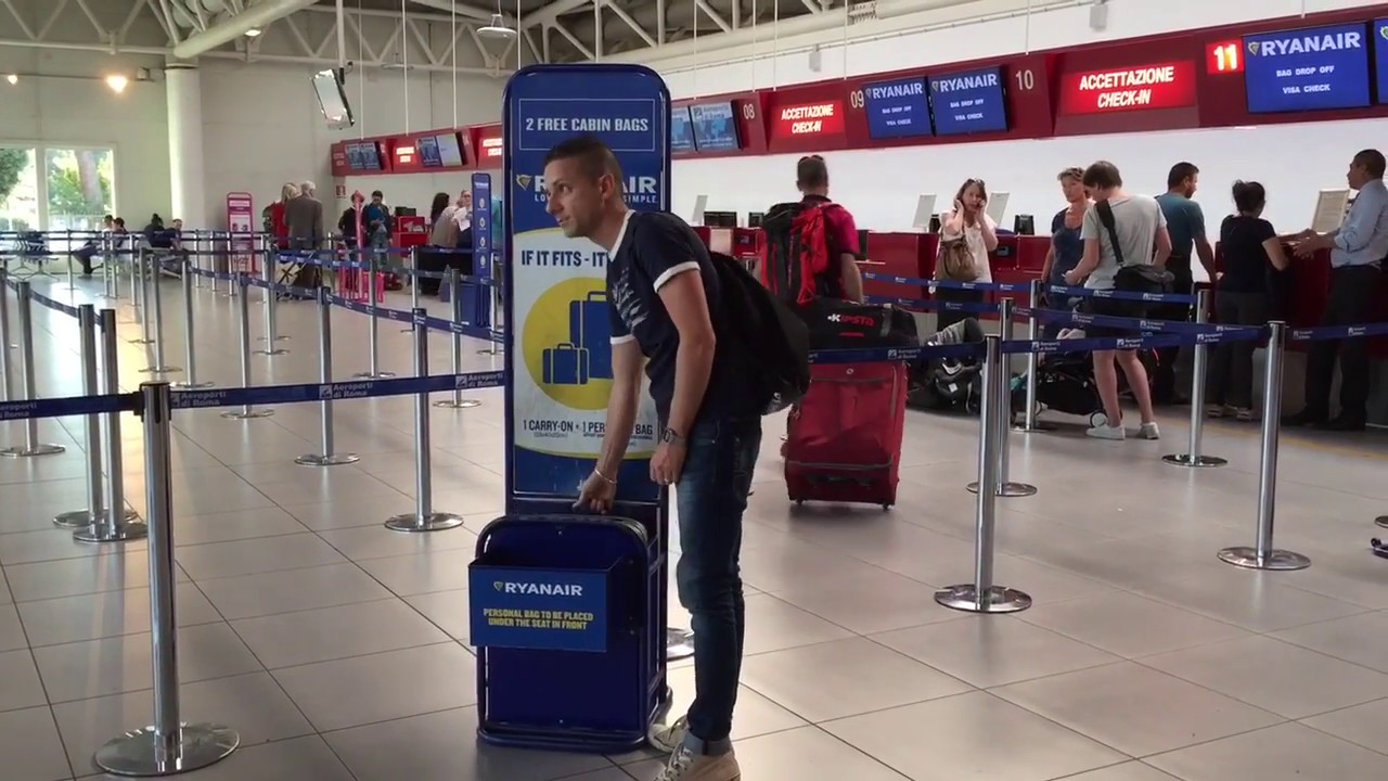Misurazione del bagaglio a mano Ryanair