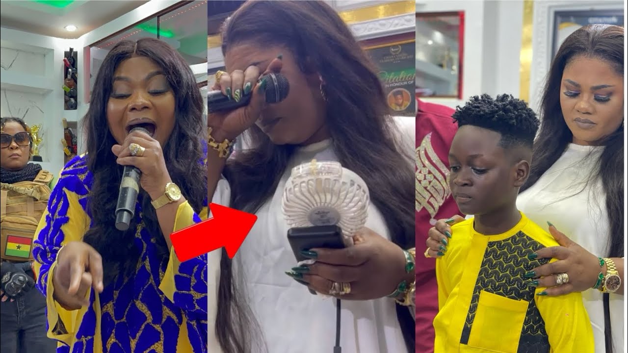 Empress Gifty makes obaapa Christy very emotional 🥲as they storm fotocopy birthday with the stars
