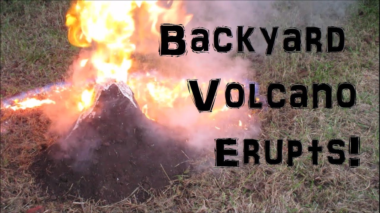 Mini Volcano Erupts In My Backyard!!! Lava!
