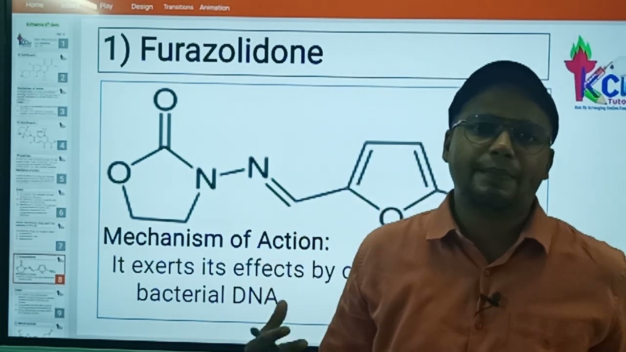 Drugs For UTI - Furazolidine , Nitrofurantoin L-5 Unit-3 Medicinal Chemistry-III 6th Sem B.Pharm