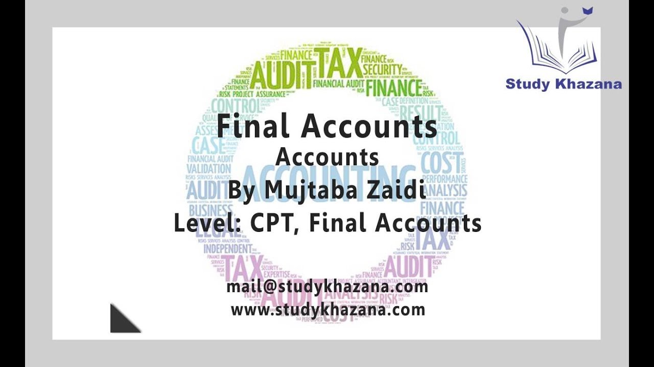 Final Accounts | CPT | Study Khazana