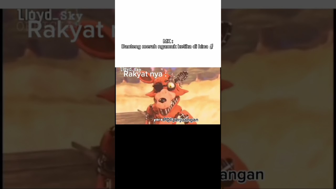 Banteng lepas kendali 🗿😱💀👊 #pdiperjuangan #fnaf #fivenightsatfreddys #memes #bajaklaut #bantengmerah