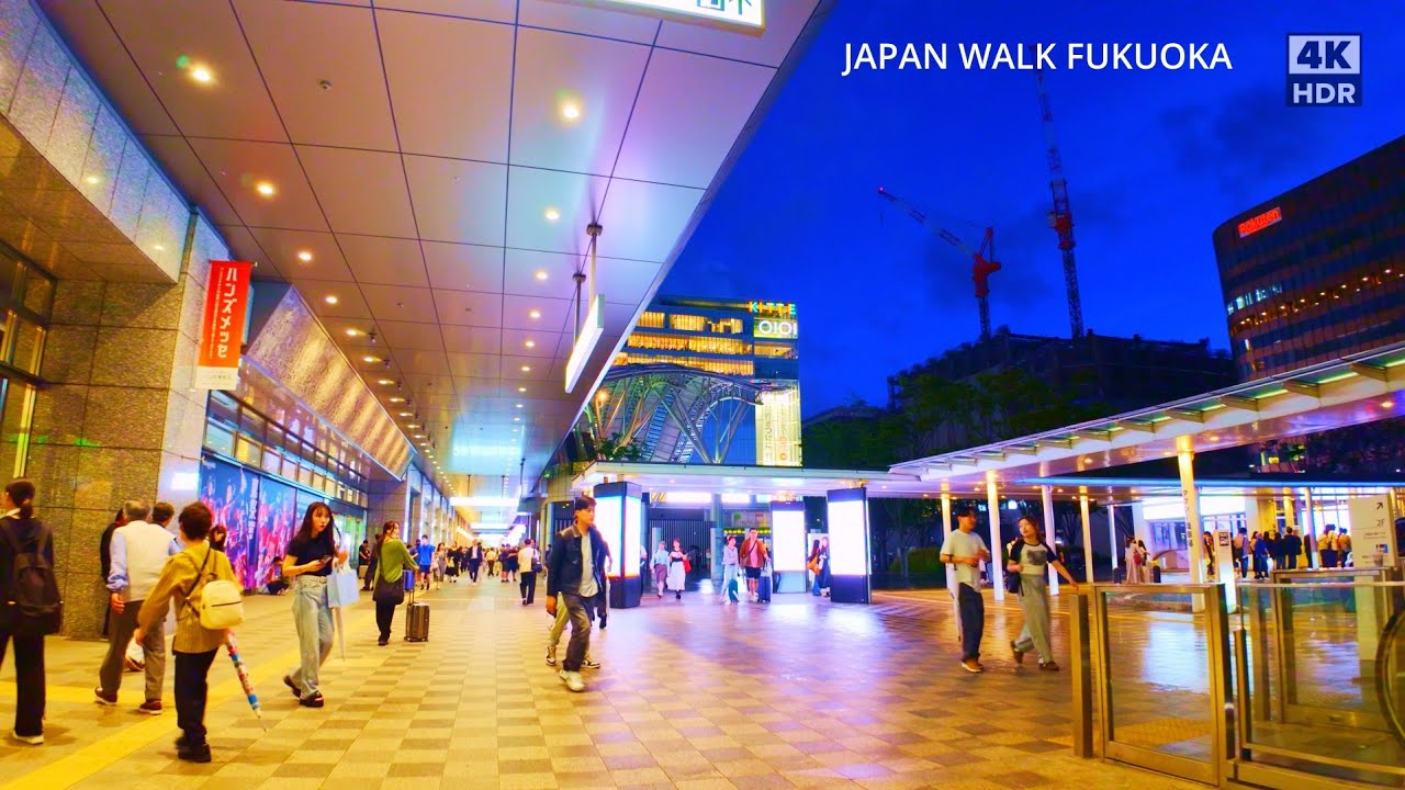4K Japan walk Kyushu Hakata Station,Fukuoka博多駅を歩く