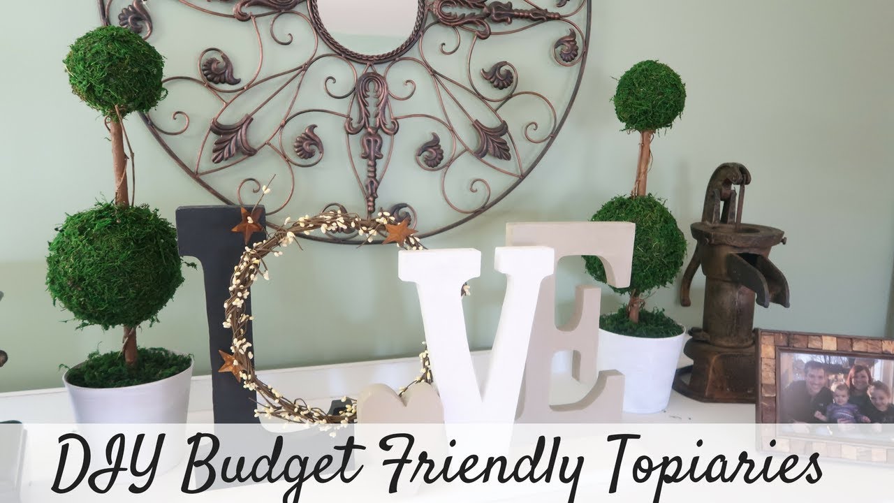 FARMHOUSE DECOR DIY | BUDGET FRIENDLY | DIY TOPIARIES | DOLLAR TREE DIY | COLLAB WITH DAVEE KILIAN |