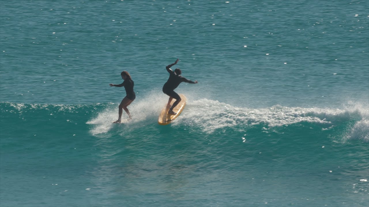 No Fins surfing at Rainbow Bay, Gold Coast- Australia