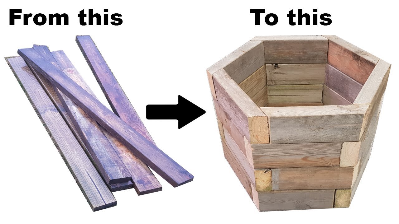 Home made Hexagon wooden Planter