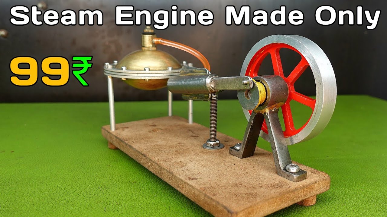 कैसे बनाएं Real Steam Engine 🔧 सिर्फ 99 मे  ||🔥 Boiler के साथ Working Demo