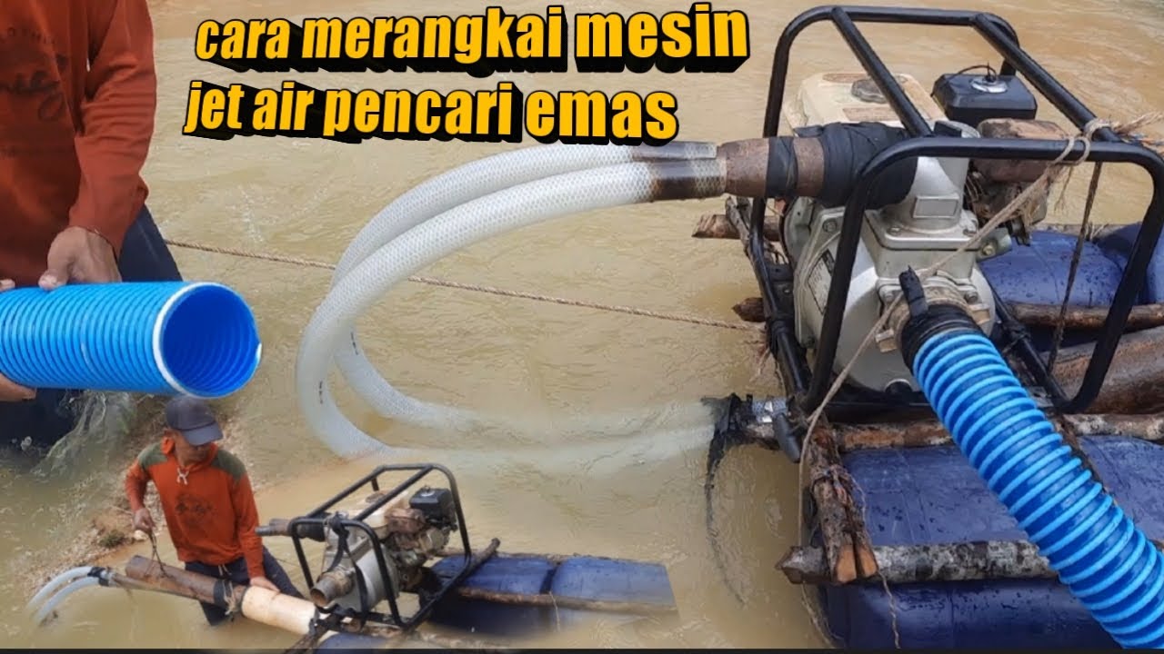 Cara merakit mesin alkon||cara merakit mesin jet air pencari emas|cara kerja tambang emas sederhana