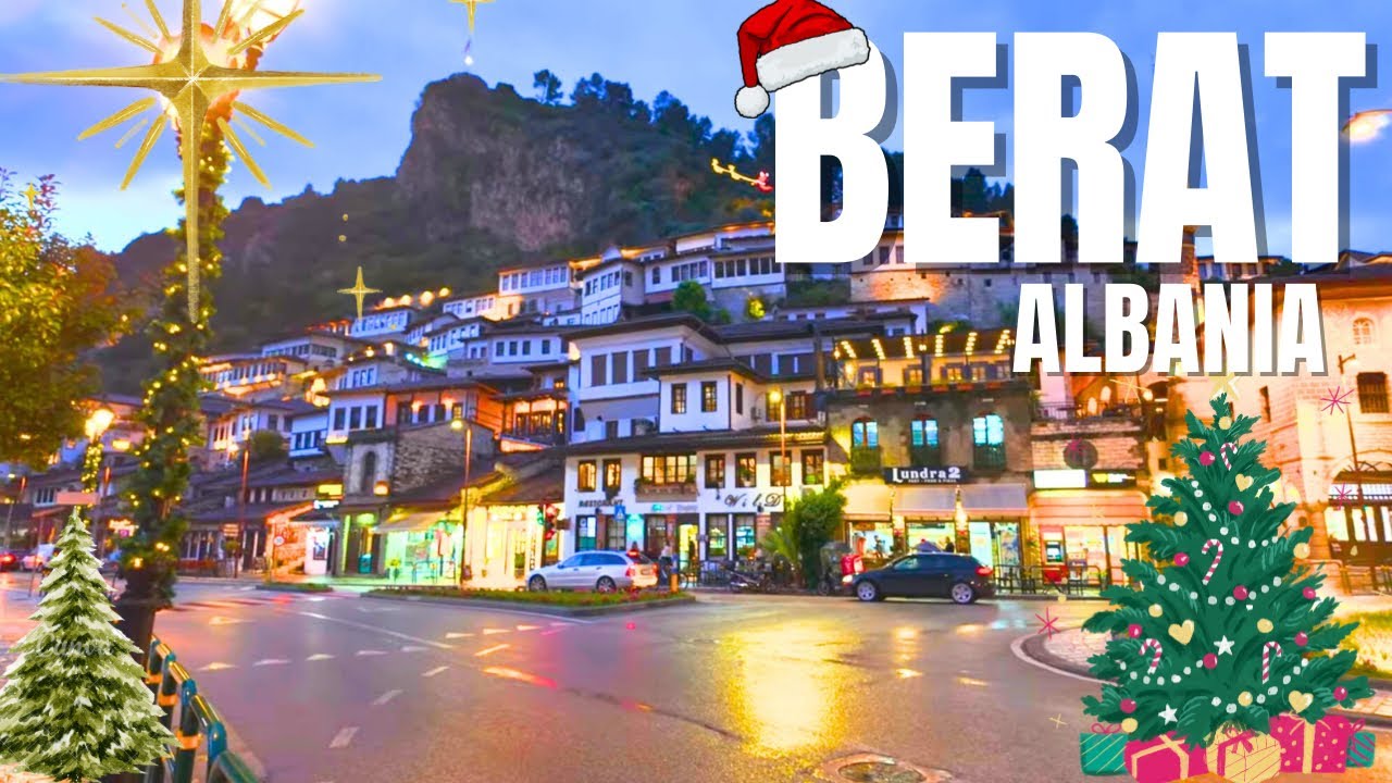 QYTETI I FESTAVE ✨BERATI QYTETI PARË QË NDEZ DRITAT🎄BERAT ALBANIA CHRISTMAS LIGHTS & MARKET 2025❄️