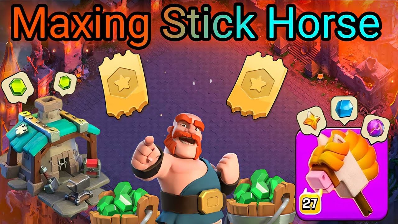 Spending everything to max stick horse equipment | Clash of Clans