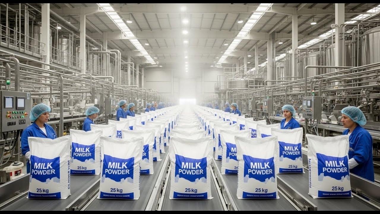 How Milk Powder Is Made in Massive Factories | Industrial Food Processing