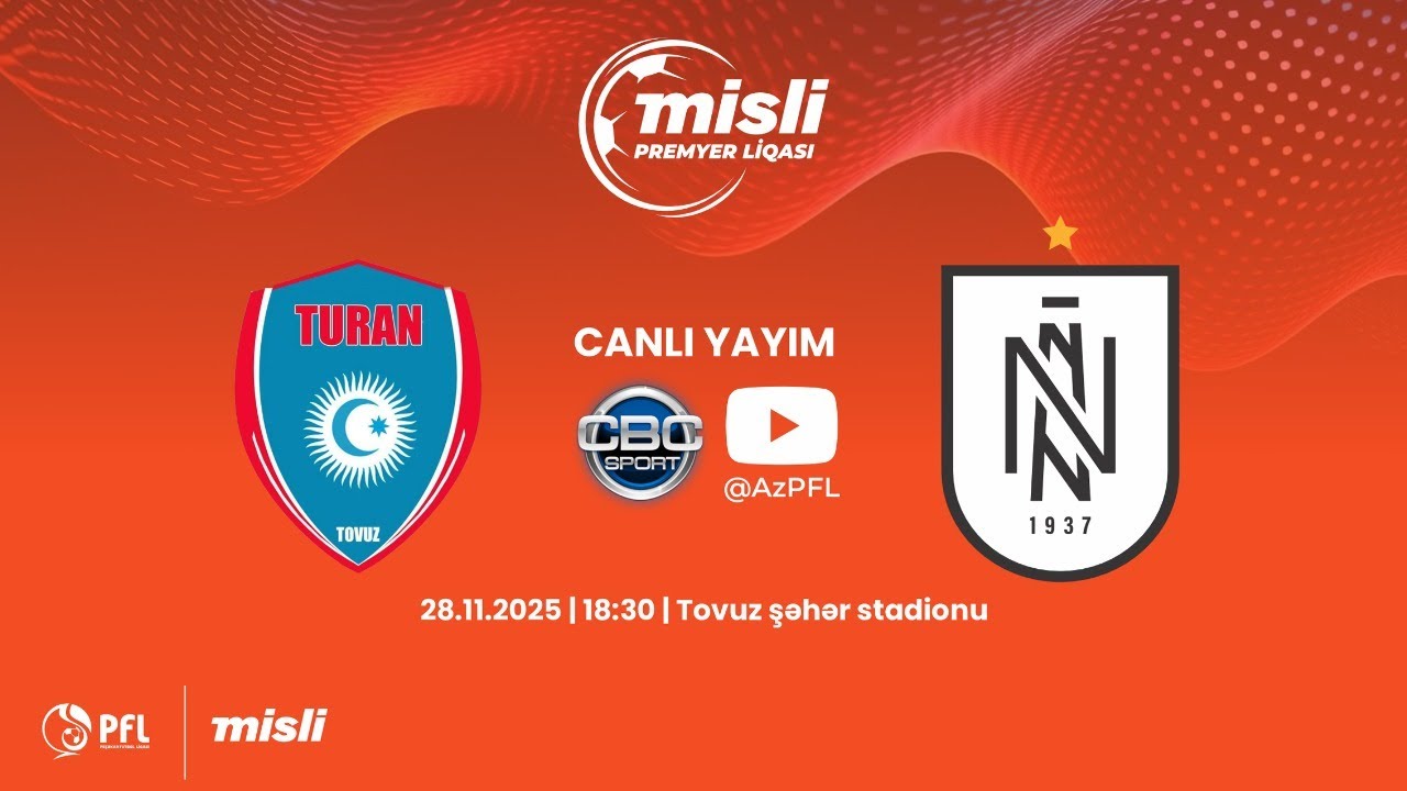 Misli Premyer Liqası 2025/2026 XIII tur &ldquo;Turan Tovuz&rdquo; &ndash; &ldquo;Neft&ccedil;i&rdquo;