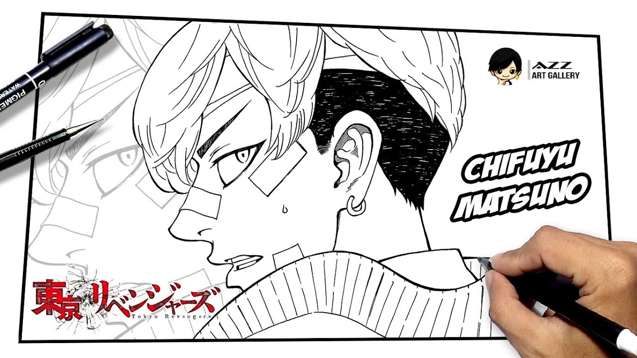 How to draw Chifuyu Matsuno from Tokyo Revengers - Manga Style