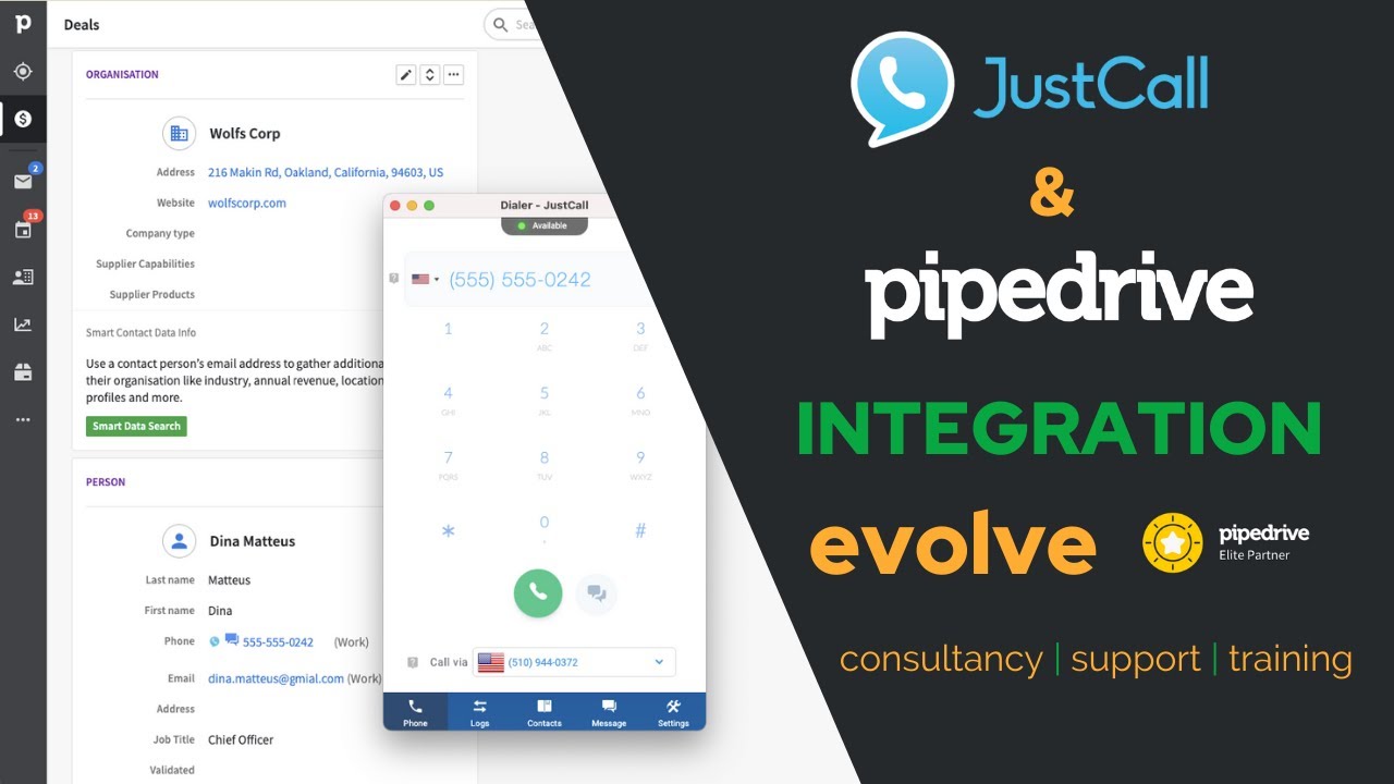 Justcall x Pipedrive CRM Integration Tutorial (HD)