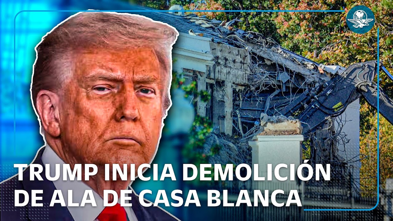 Inician trabajos de demolición en parte de la Casa Blanca para construir salón de baile de Trump