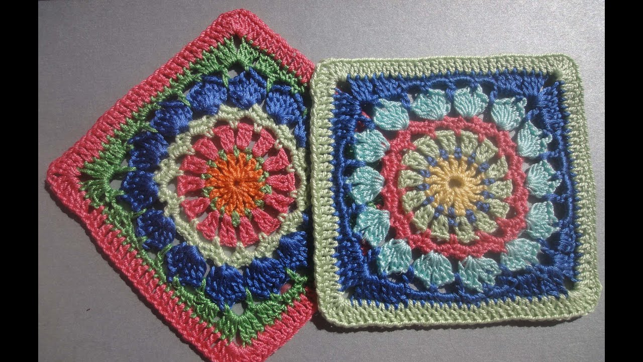 Квадратный мотив The square motif Crochet