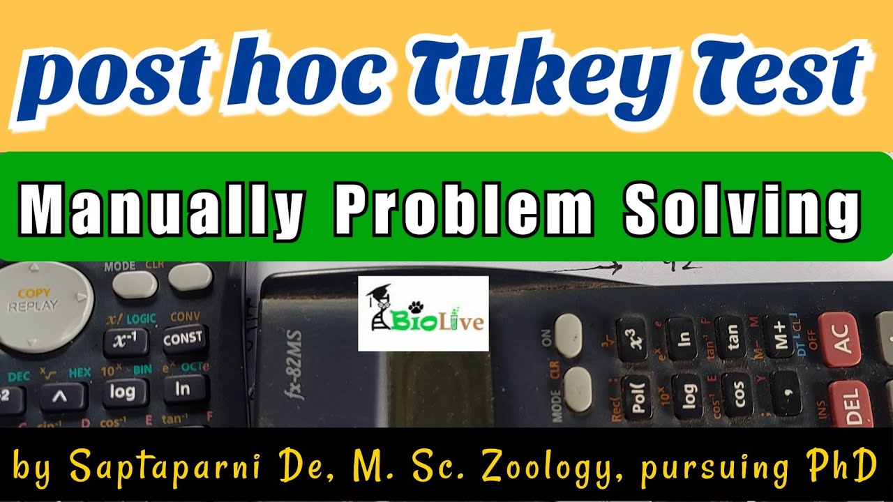 post hoc Tukey Test : Manually problem solving