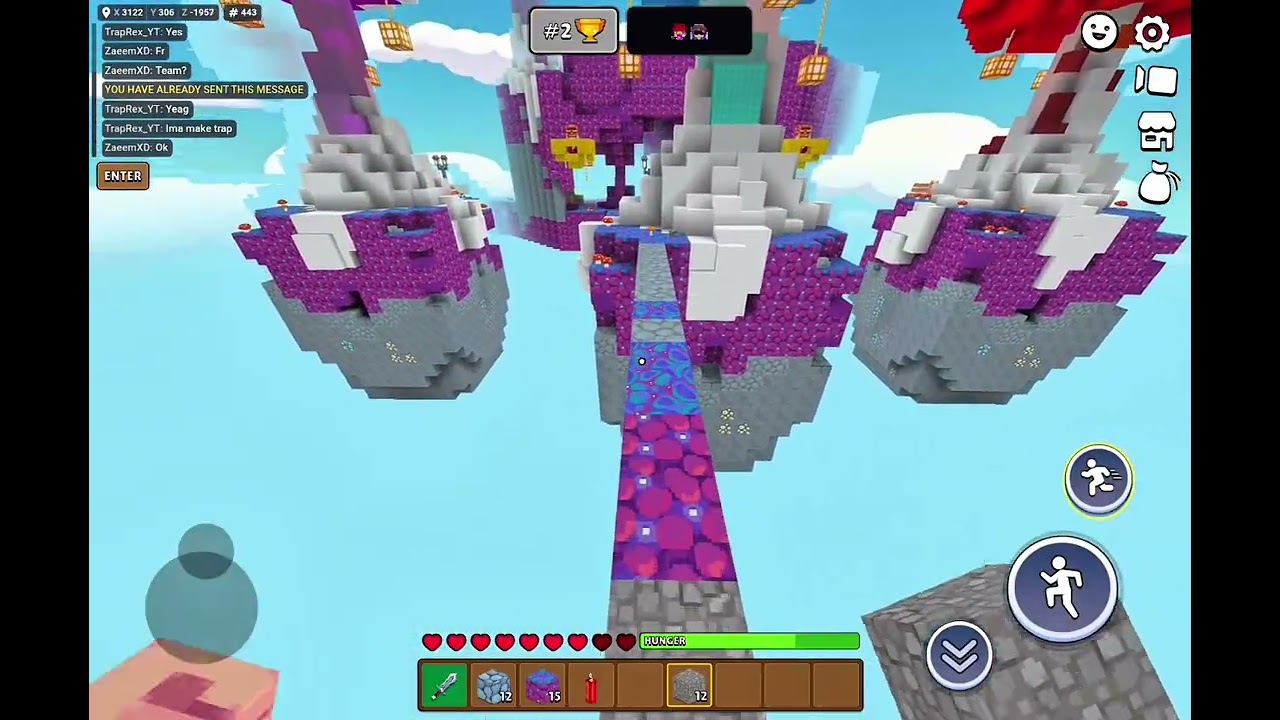 Im made new trap ( Tnt fall trap )( Legendery trap ) Zaeem atack me but he traped😂🤣