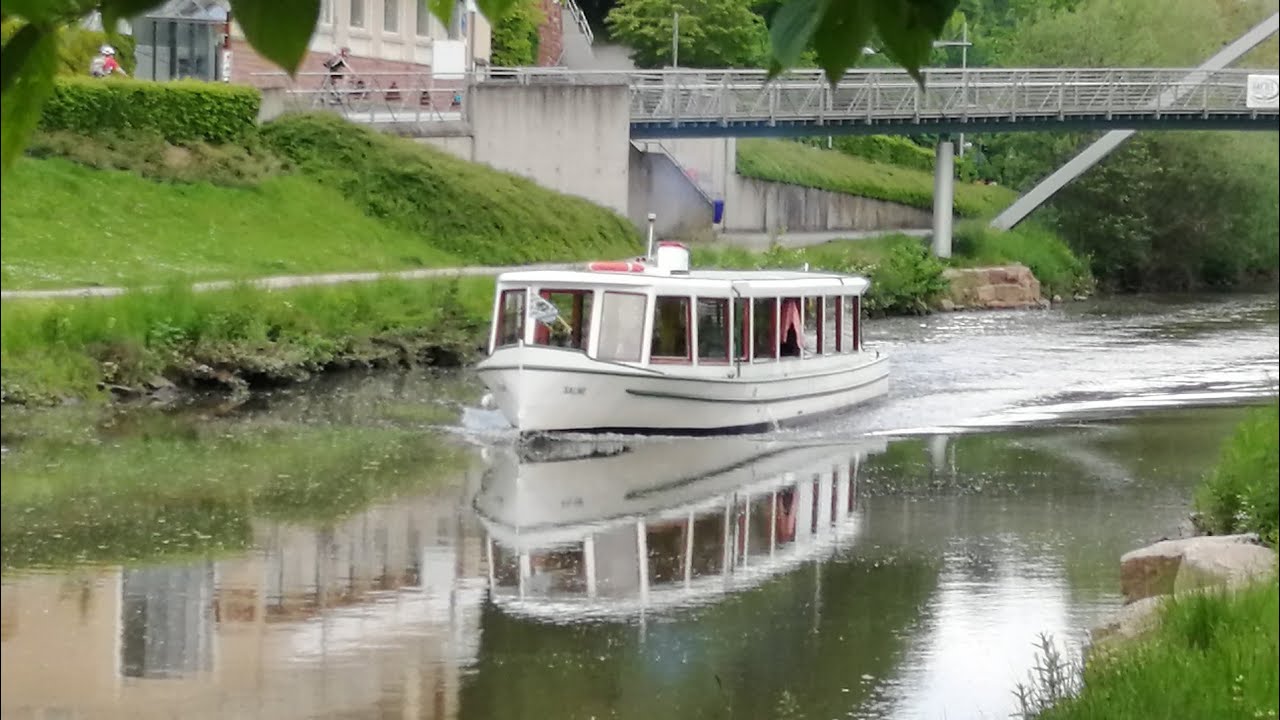 Saaleschiffahrt Bad Kissingen eine schöne Flussfahrt mit Flussdampfer von Rosengarten nach Saline