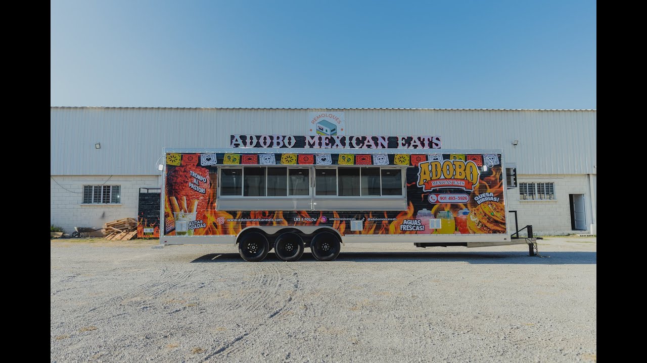 #foodtrailer / #remolques RDN 8.5x28 pies #wrap Adobo #mexican eats  #tennessee