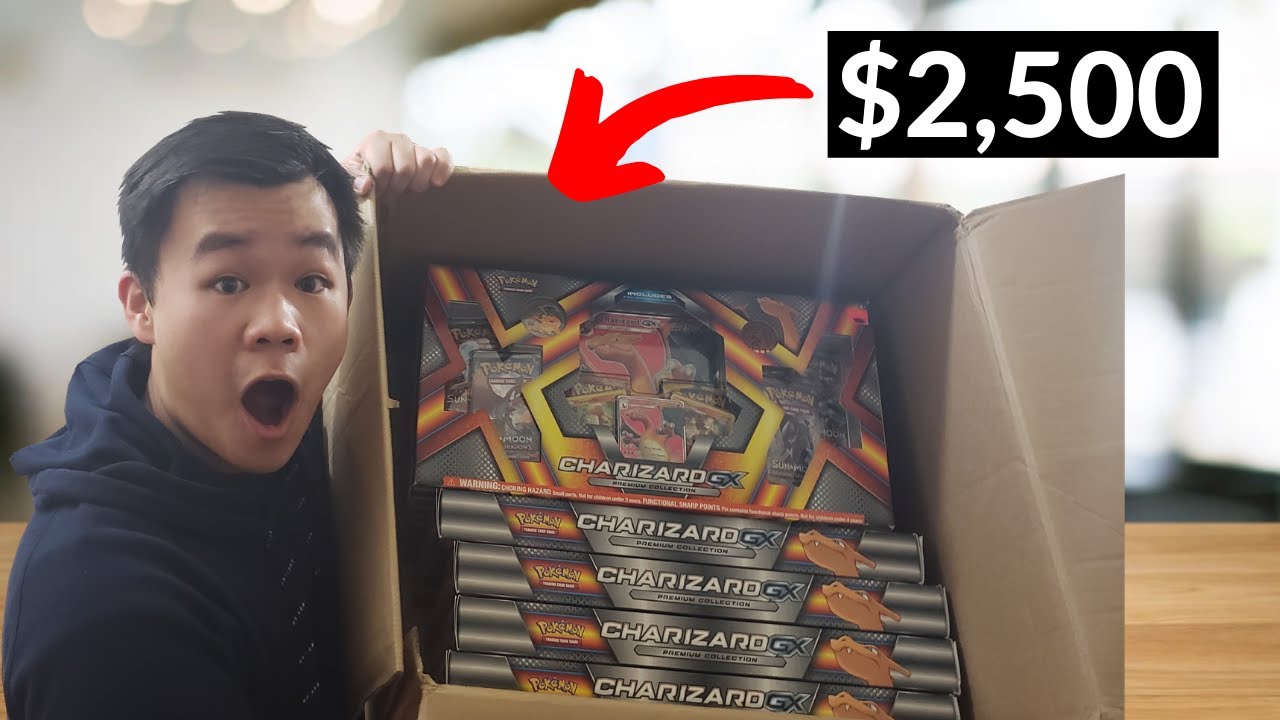 I Invested $2,500 into Pokemon Cards Charizard GX Premium Collection!