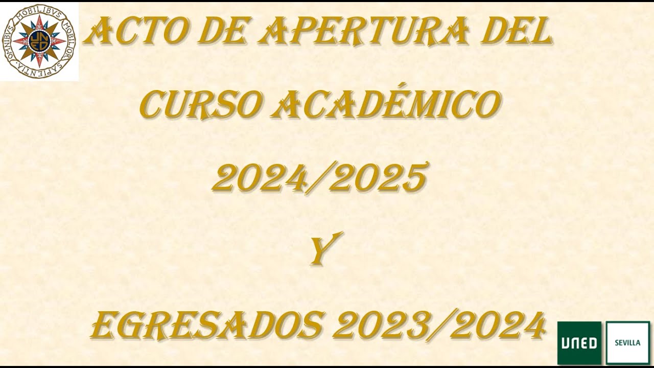 Acto de Apertura del Curso Académico 2024/2025 y Egresados 2023/2024