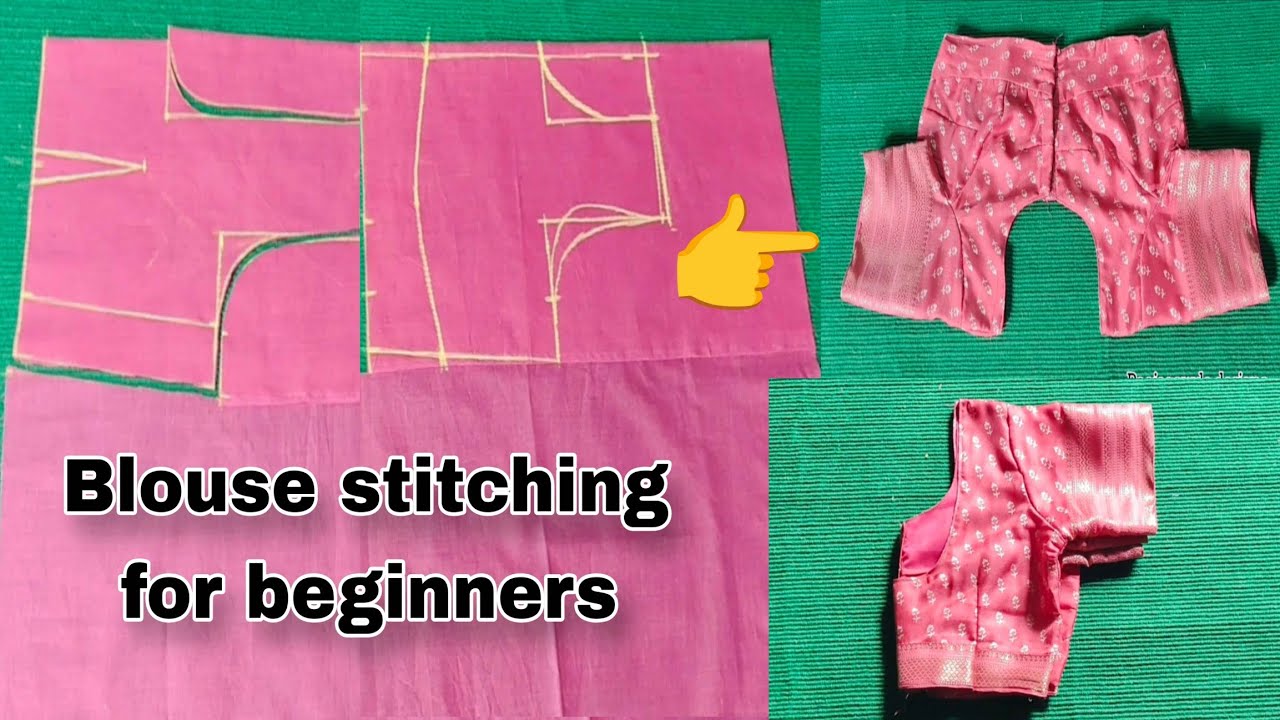 Simple Blouse stitching for beginners|step by step dailywear saree blouse tailoring tutorial kannada