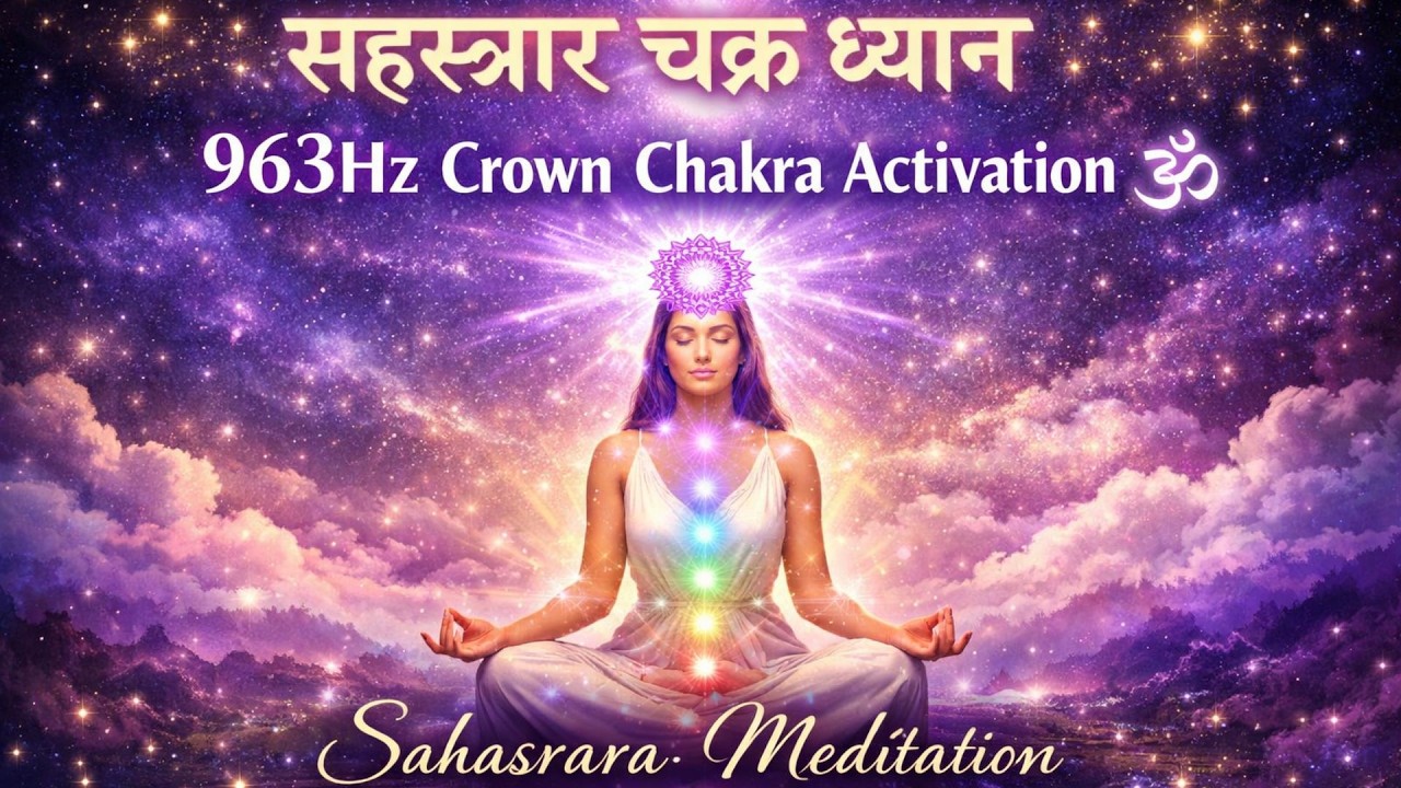सहस्रार चक्र ध्यान - 963Hz Crown Chakra Activation | Sahasrara Meditation