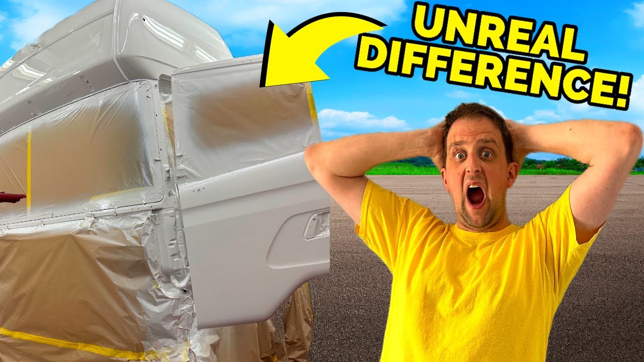 Painting the Cab of My SCANIA V8 Show Truck | Results Will SHOCK You! | #truckertim
