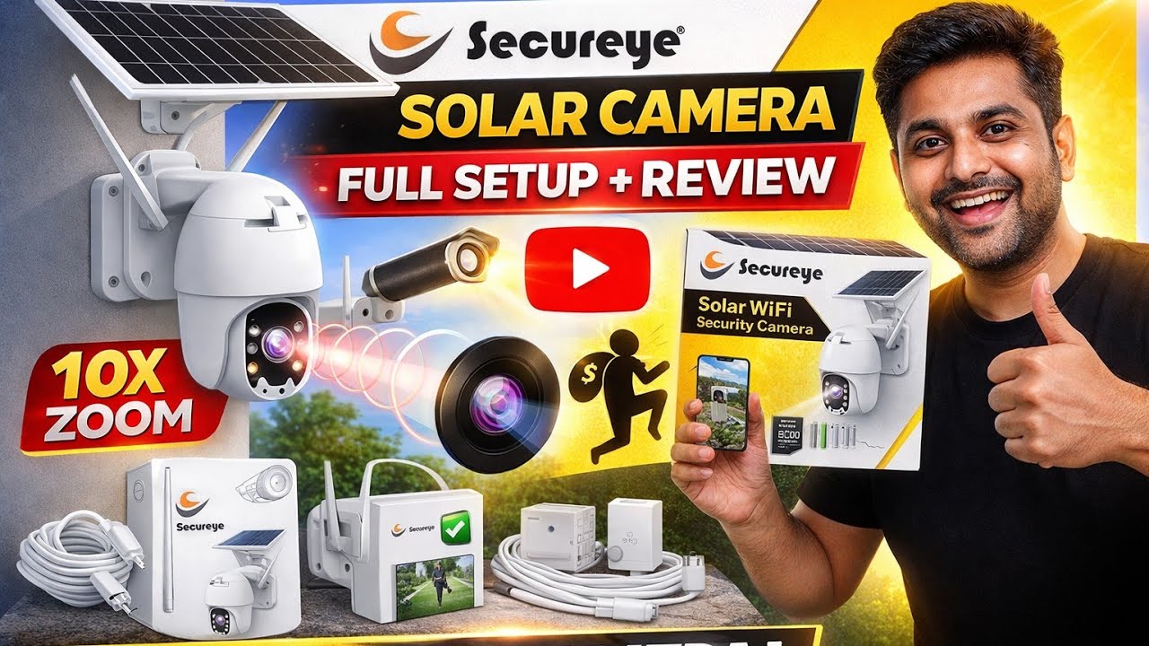 Secureye Solar Camera Review | 10X Zoom Test & Full Setup Guide | Best Wireless CCTV 2025