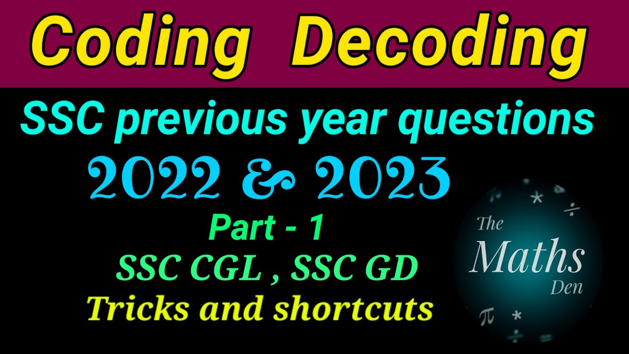 Ssc gd previous year questions | ssc previous year questions 2023 || coding decoding tricks |