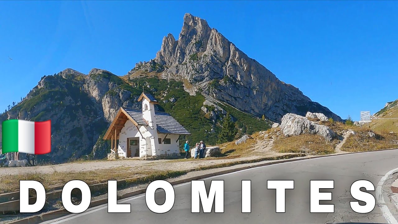 Driving in Cortina D'Ampezzo,  Italy 🇮🇹  San Vito Di Cadore, Cortina D'Ampezzo,  Passo Falzarego
