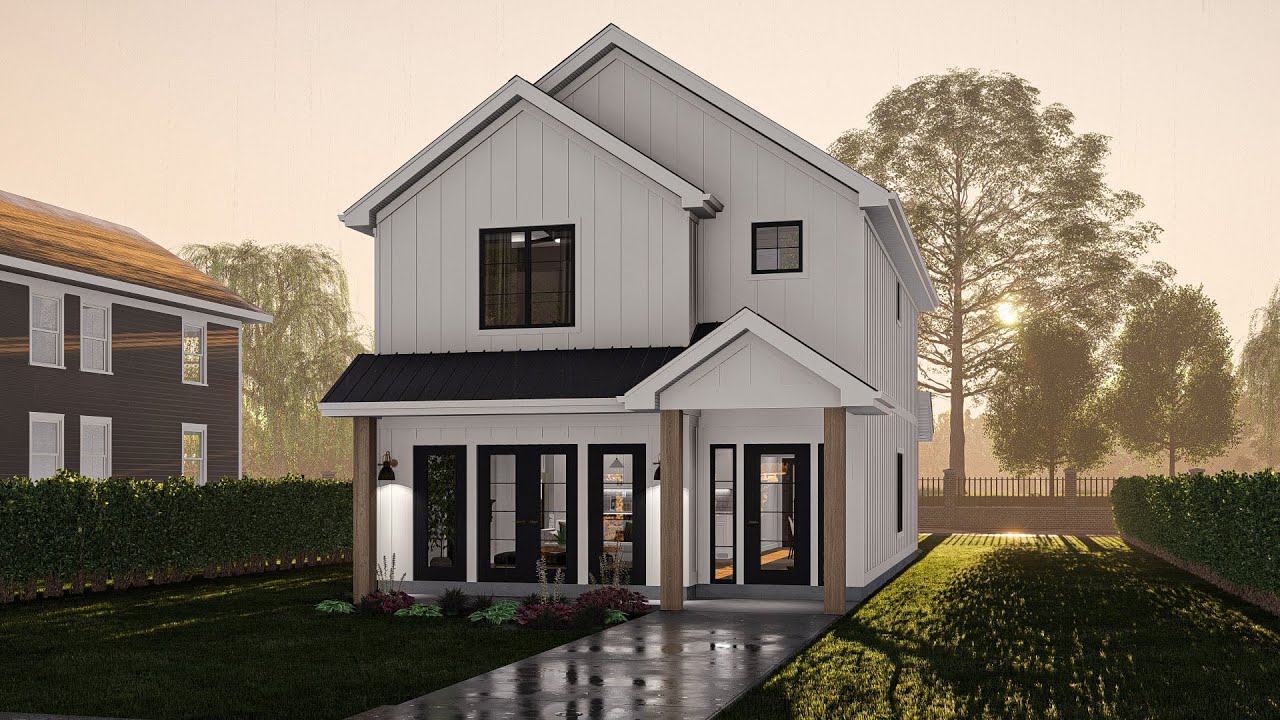 Narrow Lot House Plan | Beckford