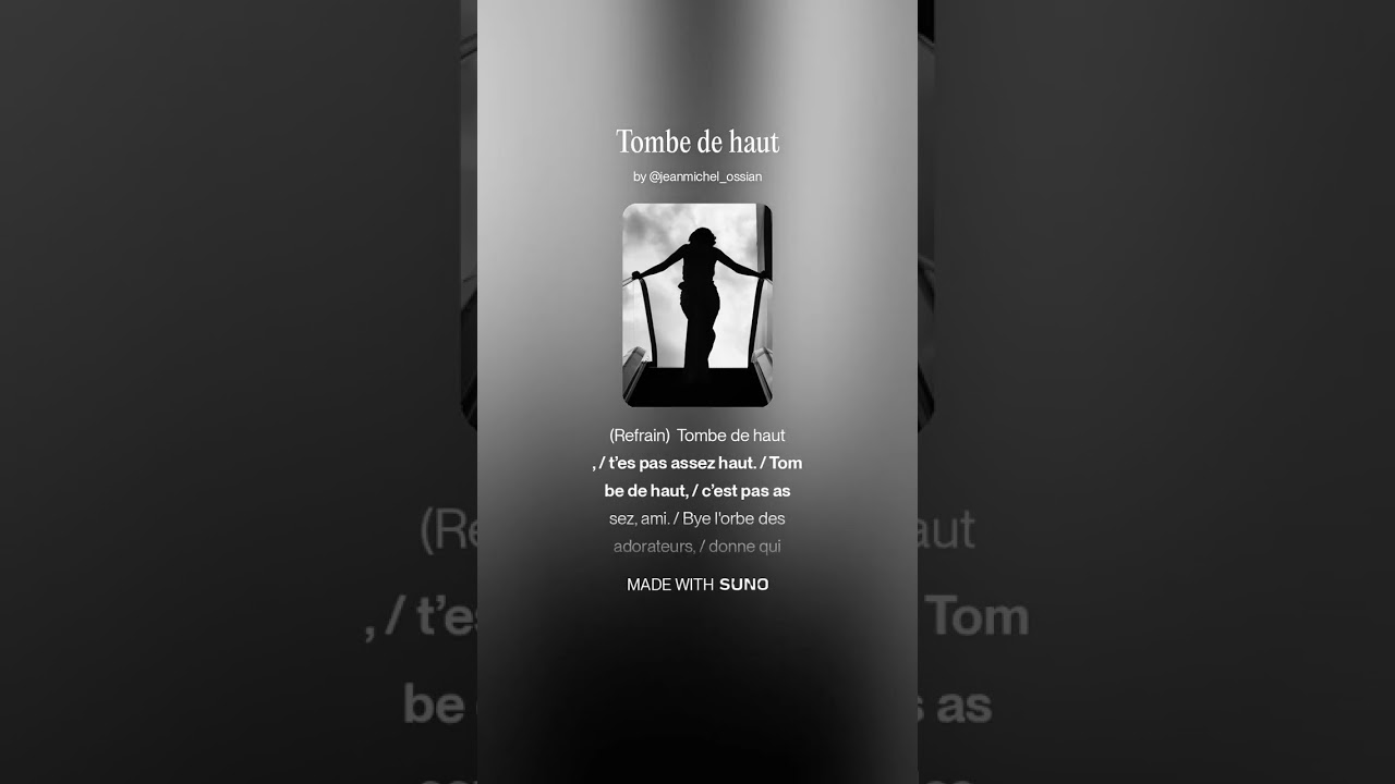 Tombe de haut