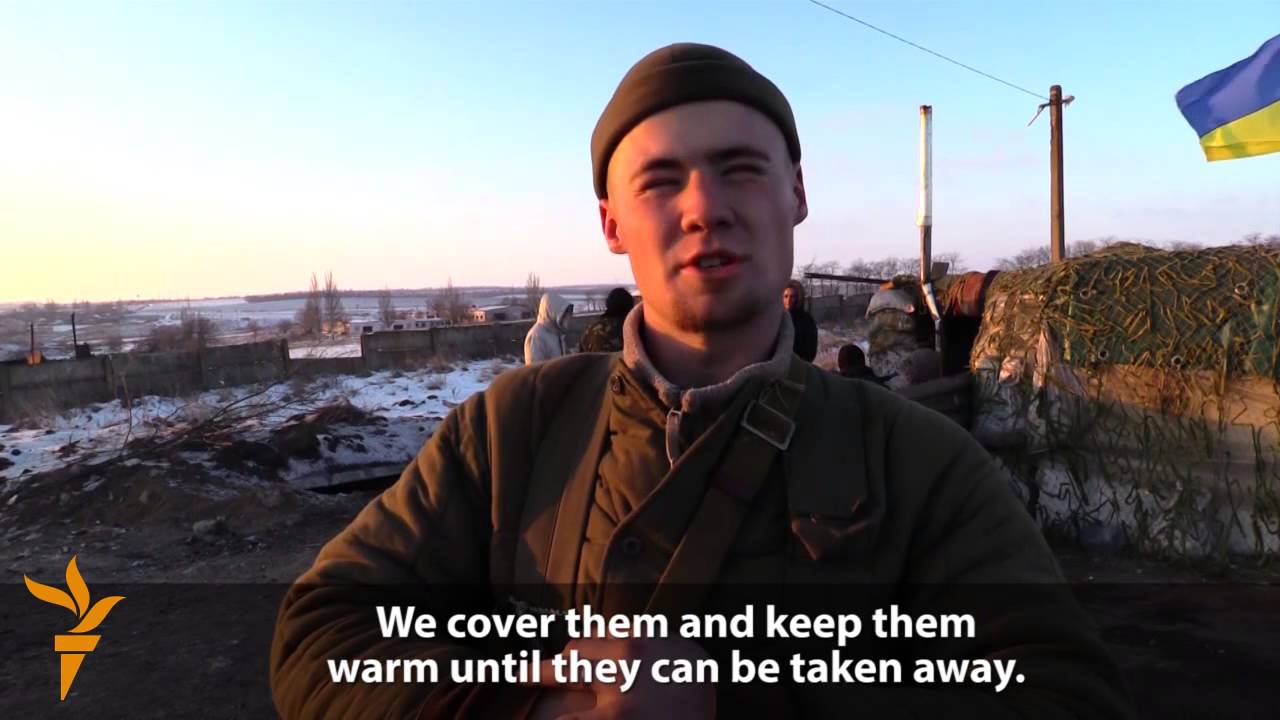 Battling The Cold At East Ukraine Checkpoint